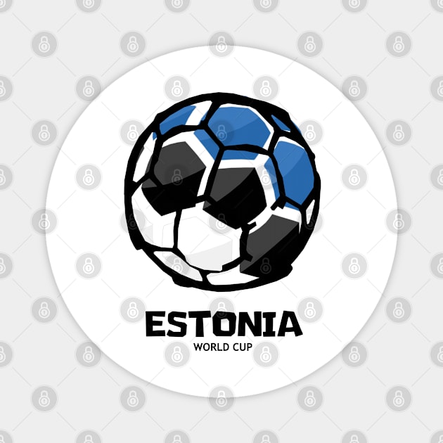 Estonia Football Country Flag Magnet by KewaleeTee